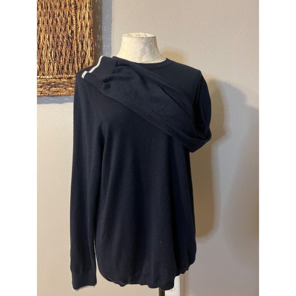 Naadam 100% Cashmere Sweater XL Navy Blue Crewneck Pullover $300 - Picture 2 of 10